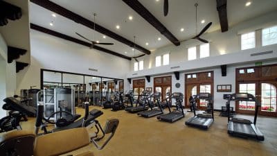 Fitness center with treadmills at Andalusia