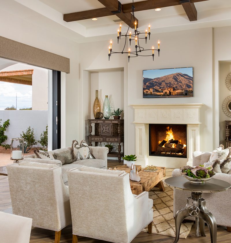 Great Room with Fireplace at Andalusia Home