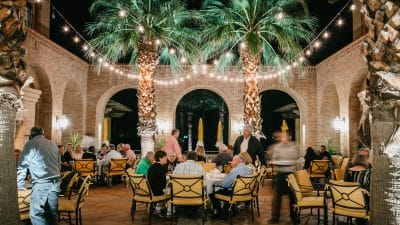 Outdoor dining at Andalusia
